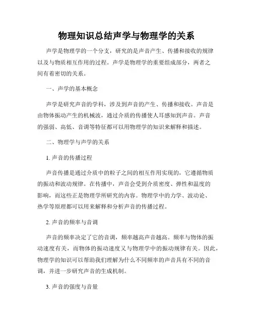 物理知识总结声学与物理学的关系
