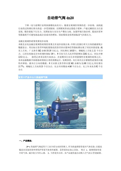 自动排气阀dn20