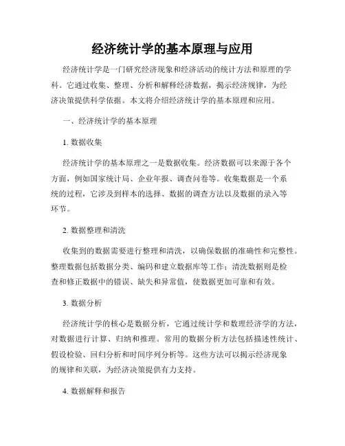 经济统计学的基本原理与应用