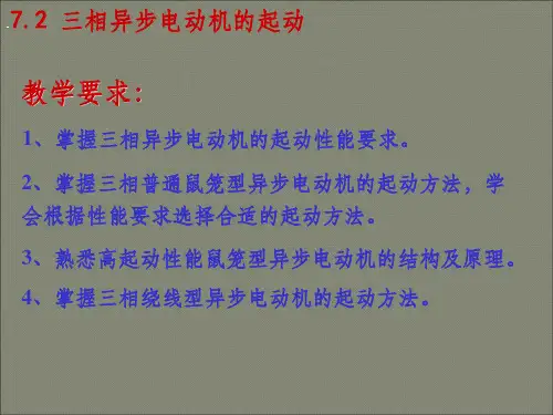 三相异步电动机的起动ppt课件