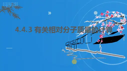 有关相对分子质量的计算课件九年级化学人教版上册(1(完整版)