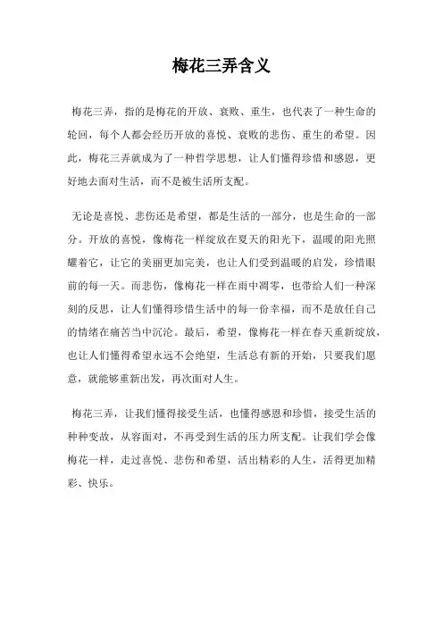 梅花三弄含义