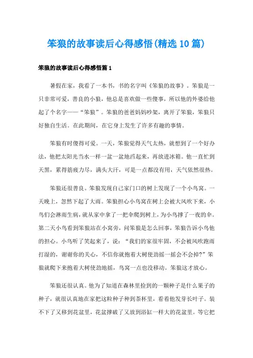 笨狼的故事读后心得感悟(精选10篇)