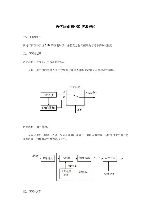 现代通信原理BPSK仿真实验