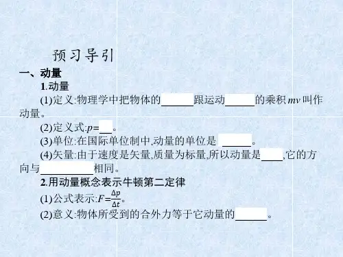 动量和动量定理 课件