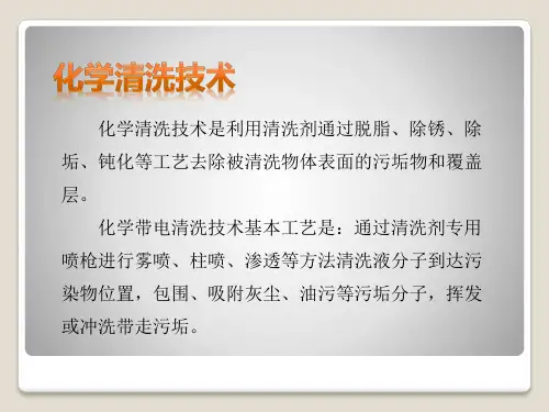 带电清洗的技术方法