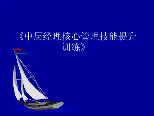 中层经理核心管理技能提升训练精品PPT课件