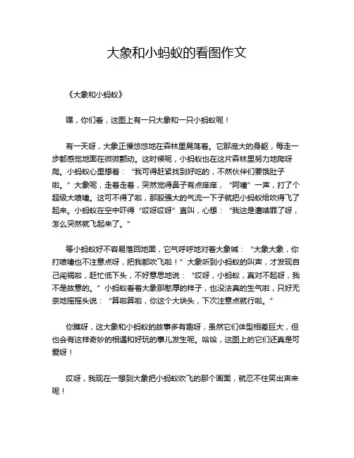 大象和小蚂蚁的看图作文