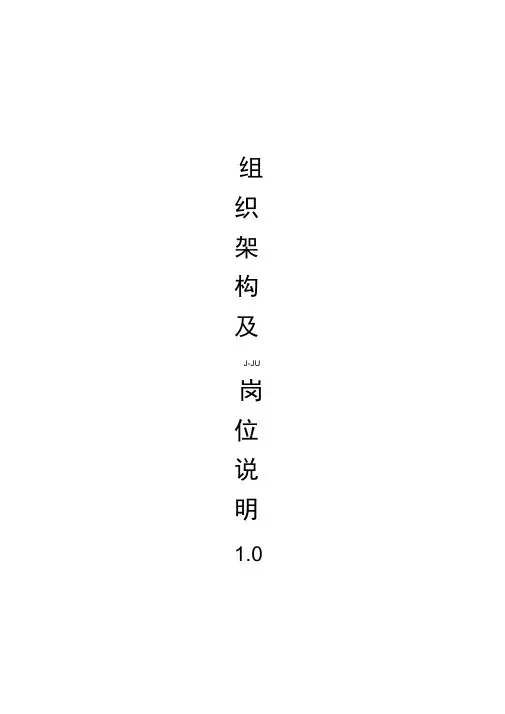电商组织架构及岗位说明