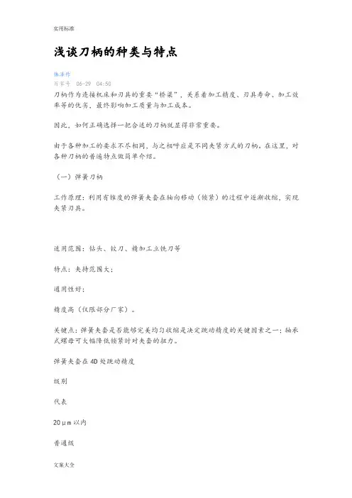 液压刀柄资料2017.12.12