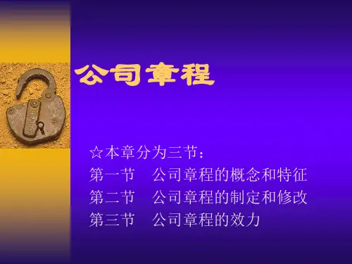 公司章程 (2)精选全文