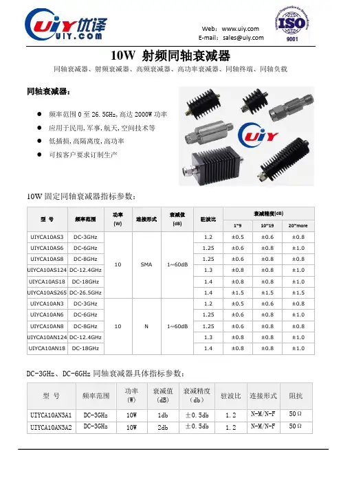 10W-射频同轴衰减器