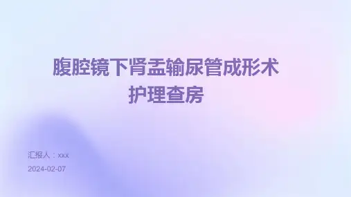 腹腔镜下肾盂输尿管成形术护理查房PPT课件