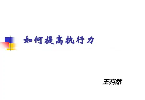 如何提高执行力PPT(共-46张)