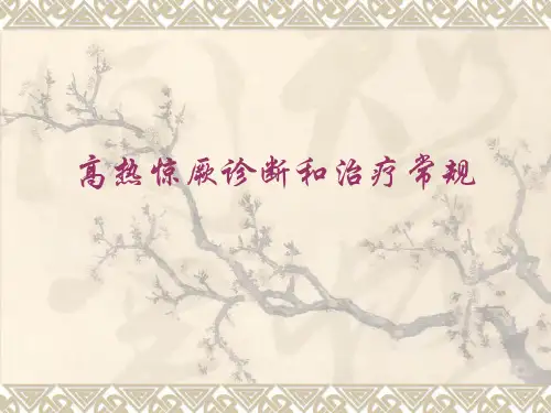 高热惊厥诊断和治疗常规PPT医学课件