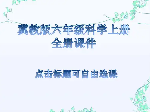 冀教版六年级科学上册全册课件