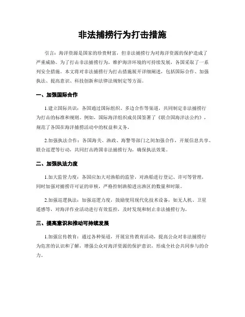 非法捕捞行为打击措施