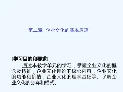 企业文化的基本原理课件