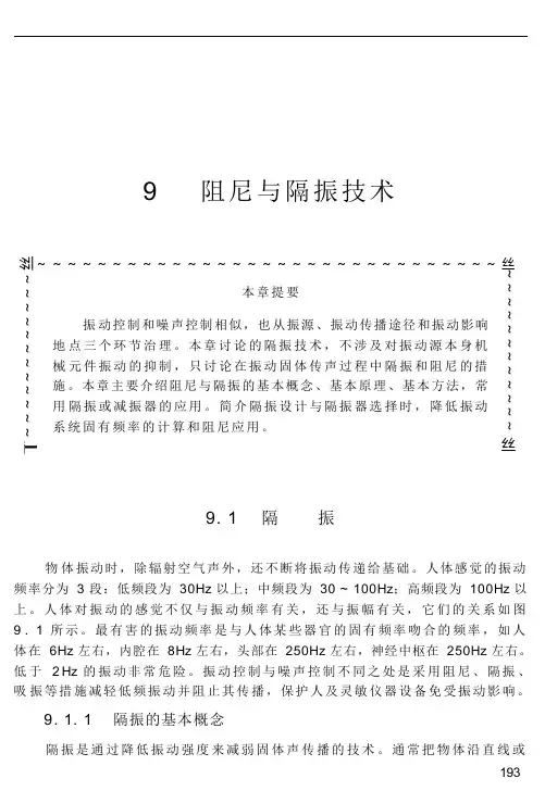 武理工噪声控制工程讲义09阻尼与隔振技术