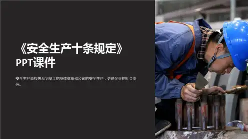 《安全生产十条规定》课件