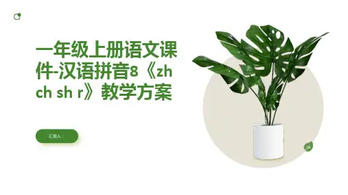 一年级上册语文课件-汉语拼音8《zh__ch__sh__r》 人教部编版(共13张PPT)