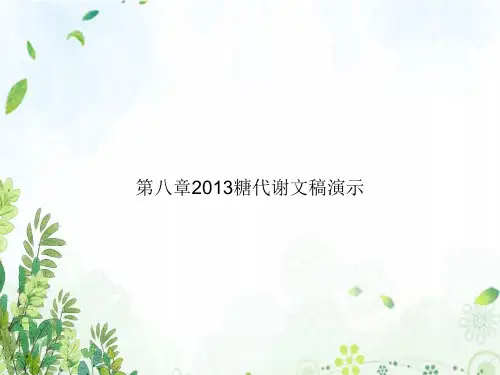 第八章2013糖代谢文稿演示