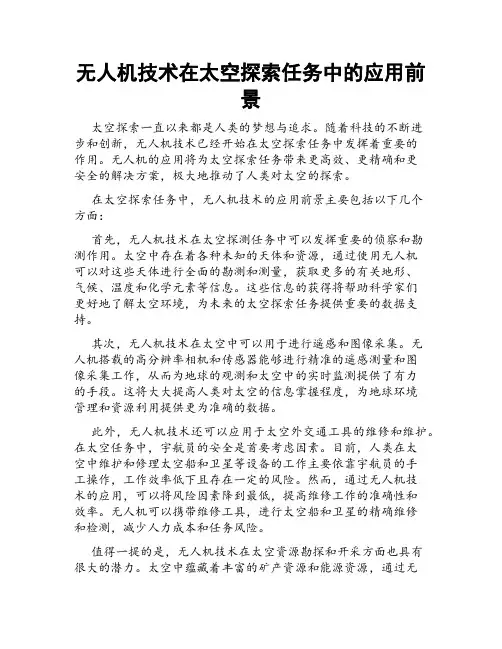 无人机技术在太空探索任务中的应用前景