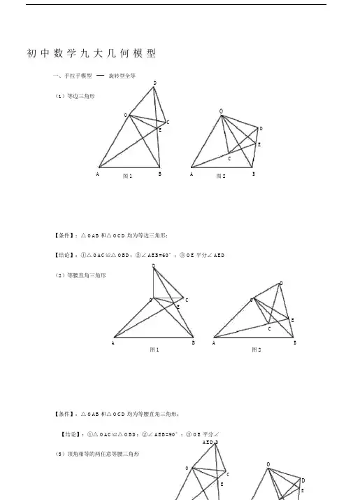 初中数学九大几何模型.docx