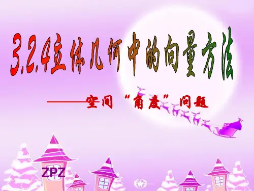 3.2.4立体几何中的向量方法求夹角