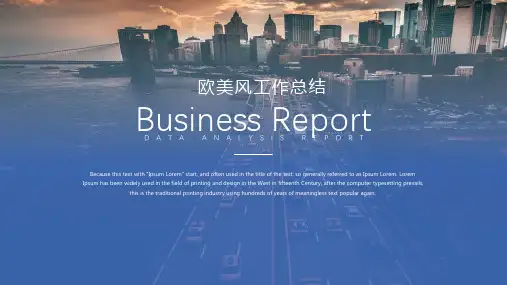 欧美风工作总结汇报ppt模板