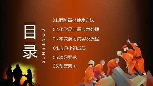 消防及泄漏应急方案预演图文PPT教学课件