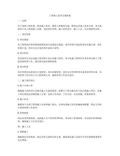 工程施工技术方案组成
