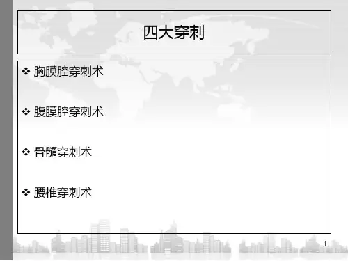 四大穿刺方法研究【PPT课件】