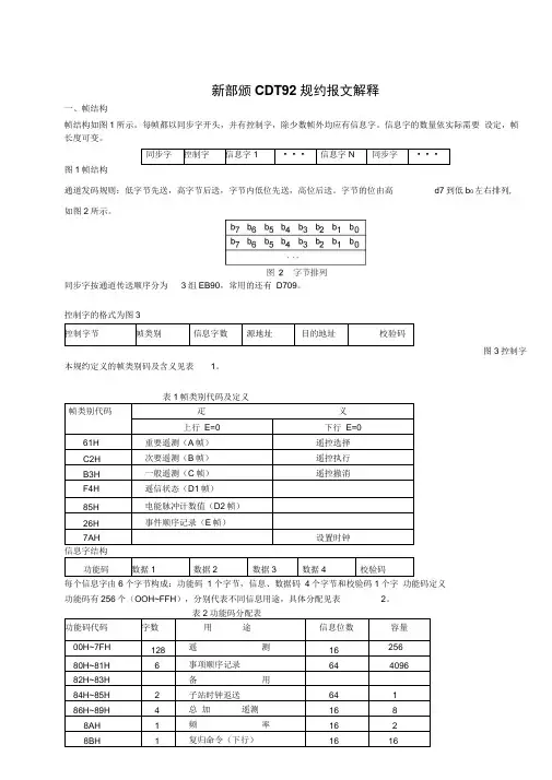 新部颁CDT92规约