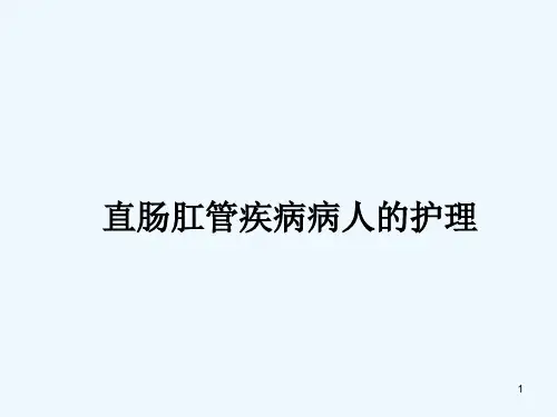 直肠和肛管疾病病人护理PPT课件