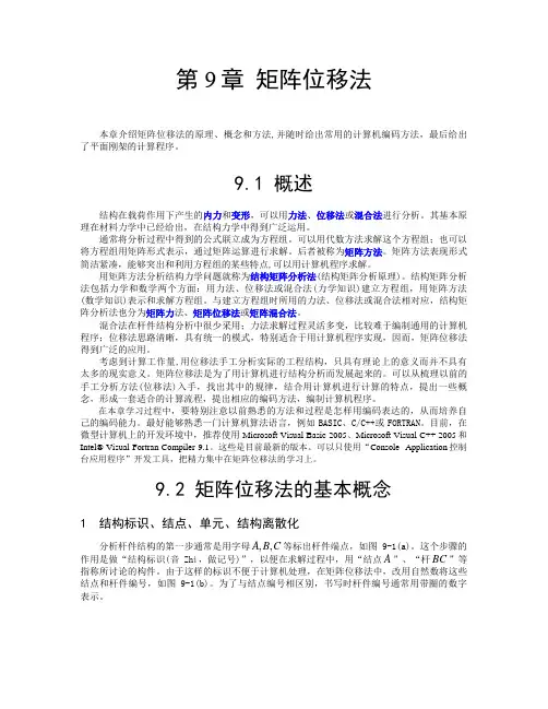 矩阵位移法