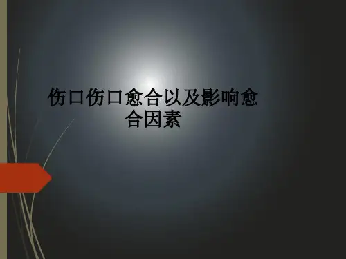 伤口伤口愈合以及影响愈合因素PPT课件