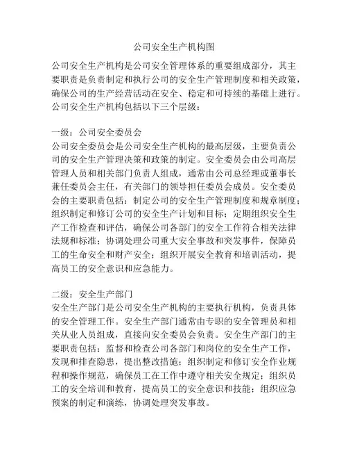 公司安全生产机构图