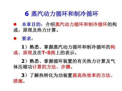 化工热力学61动力循环1