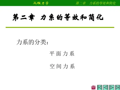 《工程力学：第二章—力系的等效和简化》