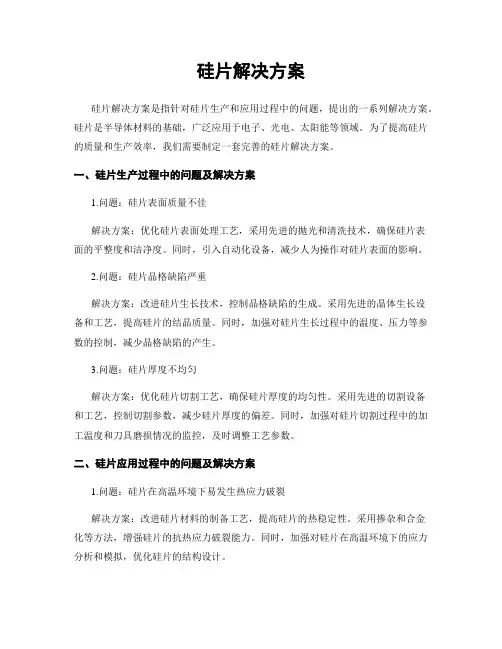 硅片解决方案