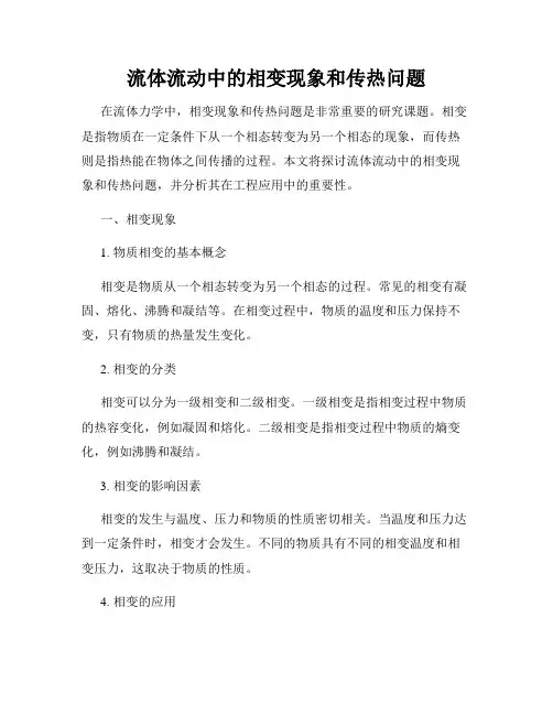 流体流动中的相变现象和传热问题