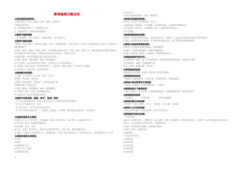 高考地理万能公式