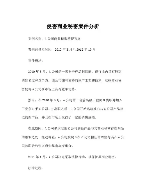 侵害商业秘密案件分析