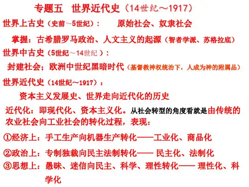 第一讲    资本主义在欧洲的兴起(14——16世纪末)