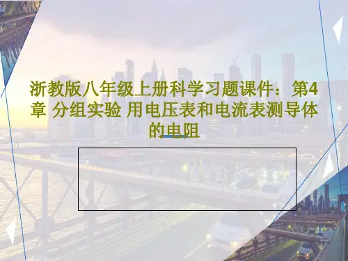 浙教版八年级上册科学习题课件：第4章 分组实验 用电压表和电流表测导体的电阻22页PPT