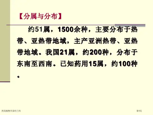 药用植物学姜科兰科
