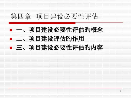 项目建设必要性评估