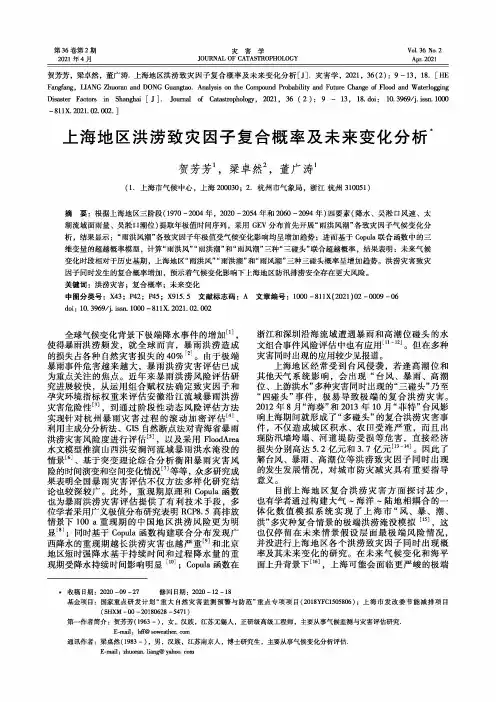 上海地区洪涝致灾因子复合概率及未来变化分析