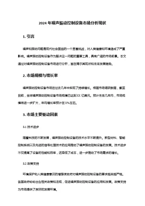 2024年噪声振动控制设备市场分析现状